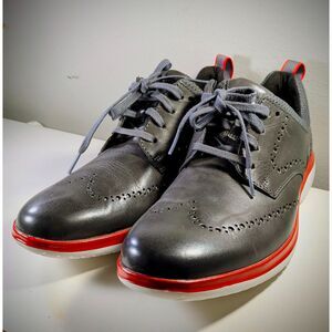 Men’s Wingtip Brogue Oxford Gray Leather comfort truTECH | Rockport 35 Size 8